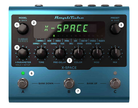 IK-AmpliTube X-SPACE reverb pedal